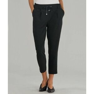 ATM Anthony Thomas Melillo Womens XS Pants Micro Twill Pull On Solid Black $295